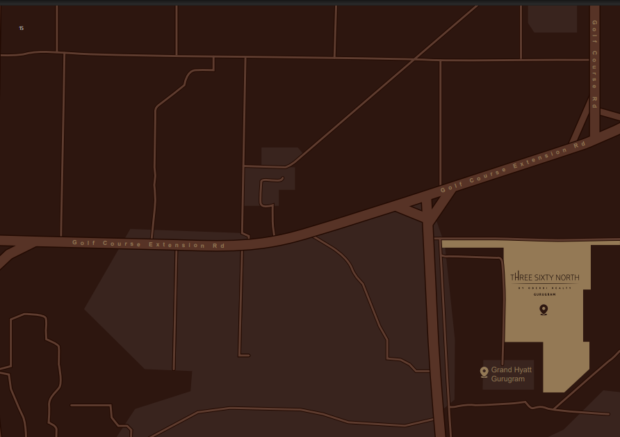 Three Sixty North Sector 58 Gurugram location map